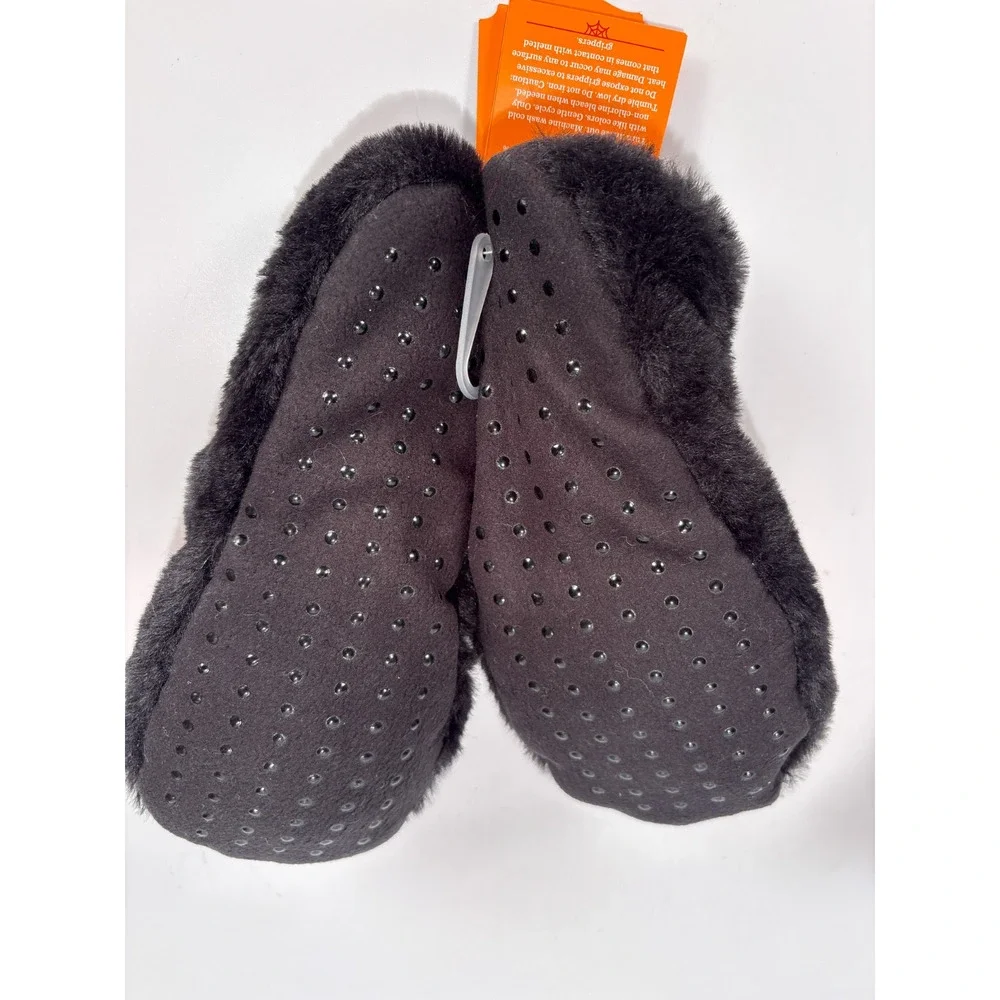 NWT Halloween Pumpkin Slippers Gripers Womens S/M 5/7 Socks Child 5 6 7